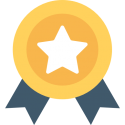 Icon of medal with star